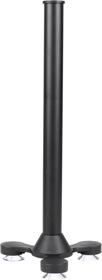 Paper Towel Holder Countertop,Black Standing Paper Roll Holder for Kitchen,Stainless Steel Standing Paper Towel Holder with Suction Cup Base,Easy One-Handed Tear (Black)