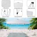 10x10 Pop Up Canopy Tent One-Person Setup, Waterproof & UV-Blocking, Heavy-Duty Steel Frame, Wheeled Bag & Sandbags Outdoor Shade for Beach, Camping, Backyard, Tailgate, Events (White)