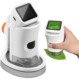 Microscope,Microscope Handheld,2 IPS Eye-Protecting Screen,Maximum Magnification of 1000X,Take Photos and Record Video with HD Pixels,Christmas,Birthday, Edu Gifts