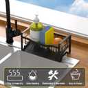 Maifan Stainless Steel Kitchen Sink Caddy Organizer with Auto Drain Tray, Sponge Holder for Countertop Storage