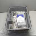 OROLEY Stainless Steel Litter Box with High Sides Lid, Extra Large XXXL Litter Box for Big Cats, Metal Kitty Litter Boxes with Anti-Leakage Enclosure,Non-Stick