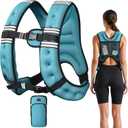Weighted Vest, 6lb/8lb/12lb/16lb/20lb/25lb/30lb Weight Vest with Reflective Stripe, for Men Women Workout Equipment for Strength Training, Running, Jogging, Fitness, Weight Loss