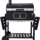 Royal Gourmet CD2030AN 30-Inch Charcoal Grill, Deluxe BBQ Smoker Picnic Camping Patio Backyard Cooking, Black, Large