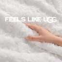 UGG Adalee Faux Fur Throw Blanket for Couch, Cozy Soft Blanket for Bed or Chair, Giftable Fluffy Throw, Machine Washable, Luxury Spring Home Decor, 50-inch x 70-inch, Natural White
