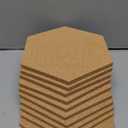 10 Pack Cork Bulletin Board Hexagon - Decorative Display Boards, 1/2" Thick Self-Adhesive Cork Board Tiles for Home Office Decor, School Message Board (10 Pcs) (Brown)