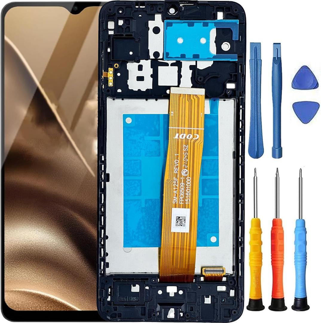 for Samsung A12 Screen Replacement for Samsung A12 Screen Replacement with Frame SM-A125U SM-A125W SM-A125A SM-A127F SM-A127U SM-A127W LCD Display Touch digitizer Screen Assembly