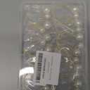 Gold Pearl Napkin Rings Set of 12, 4cm Ring with 1.2cm & 1.6cm Double Pearls for Elegant Table Setting, Wedding, Christmas, Thanksgiving Dinner Party Decor