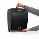 San Jamar Timeless Hands-Free Mechanical Paper Towel Dispenser, Black, Commercial Grade, Universal Roll Compatibility, Touchless Operation, for Bathrooms and Kitchens