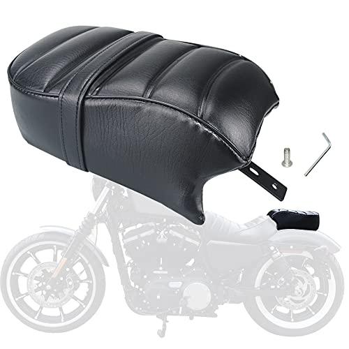 WOWTK Passenger Pillion Seat fits for Harley 2016-2022 Sportster Iron 883 XL883N Models,Black