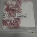 White Dark Red Floral Lace Jacquard Placemats Set of 2 Table Topper Dresser Scarf Place Mats (Dark Red, 14"x20" Set of 2)