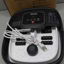 HOSPAN Collapsible Foot Spa with Heat, Bubble, Red Light, and Temperature Control, Foot Bath Massager with 8 Shiatsu Massage Rollers, Pedicure Foot Spa for Relaxation and Stress Relief, Black