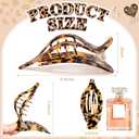 3 x 2 Pack Hair Clips for Women French Flat Claw Clips Celluloid Leopard Print Barrettes Nonslip Claw Clips Side Slide Volume Clips for Girls