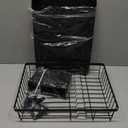 SNTD Dish Drying Rack - Small Dish Rack for Kitchen Counter, Stainless Steel Dish Drainer with Utensil Holder and Drainboard, 11" W x 15" L (Black)