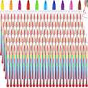 Teling 140 Pieces Colorful Stackable Buildable Crayons 11 Interchangeable Colors Pencils Party Favors DIY Mini Rainbow Crayons Pens Bulk for Painting Party Office Supplies