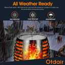 Otdair 96 LED Solar Lights Outdoor Upgraded 6 Pack, 43" Tall & Super Larger Size, Waterproof Tiki Torches for Outside, 2200mAh Solar Solar Torch Light with Flickering Flame for Path Yard Garden (Warm)