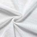 Valea Home Boho Kitchen Valance for Windows, Semi-Sheer Valance for Small Window Kitchen Valance Curtain, Rod Pocket Cafe Valance for Bathroom Laundry Basement 52 * 18 Inch1 PanelWhite