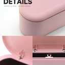 Mini Trash Can with Lid Removable Small Garbage Can, Tiny Plastic Trash Bin, Pop Up Countertop Wastebasket, Counter Garbage Lint Bin for Bathroom,Office,Kitchen,Desk,Coffee Table(Pink)