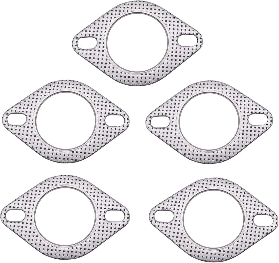 2 x 3 Inch Exhaust Gasket 2 Bolt for 3 Inch Muffler Flange Manifold 120-07610-0002 High Temperature 5 Pcs