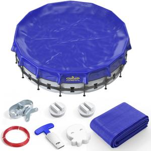 Pool Covers for Above Ground Pools - 21 ft Round Winter Pool Cover, Extra Durable Cold- and UV-Resistant Heavy-Duty Swimming Pool Cover for Winterizing