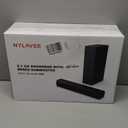 Nylavee Sound Bar - Hi-Fi Stereo Soundbar with Subwoofer, 80w Peak Power, Deep Bass Boost, 16-inch Small Bluetooth Sound Bar with HDMI-ARC, Coaxial, AUX Connection for TV, Computer, Projector