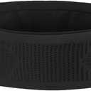 Slim Running Belt for Men Women, Running Fanny Pack, Phone Holder for Running, Waist Bag, Moisture Wicking Storage Belt Bag for Walking, Travel, Sports, Hiking, Workout (Medium, Black)