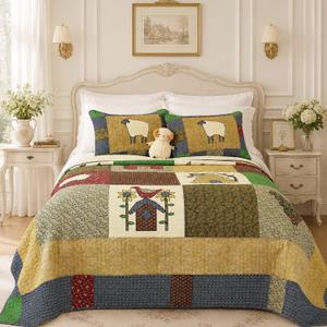 BOV Farmhouse Quilt Set King Size, Farmhouse King 106x96