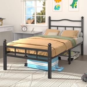 14 Inch Twin Bed Frame with Headboard and Footboard