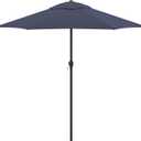 Sunline 9 ft Patio Umbrella with Crank & Push Button Tilt, Outdoor Market Umbrella with UV Protection & Wind Vent, Metal Frame for Deck, Pool & Table, Navy Blue