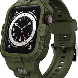 GELISHI Bands Compatible for Apple Watch Band 41mm 40mm 38mm, Men Sport Rugged Band with Protective Case for Watch Series 9 8 7/Series 6 SE 5 4 3