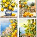 Paint by Number Kit for Adults 12x16inch Lemon Tree Scenery, 4 Pack DIY Painting by Numbers Unframed, Acrylic Paint Art Set for Living Room Bbedroom Home Gifts Decor