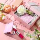 Qunclay 12 Pcs Employee Appreciation Gifts, Pink Compact Mirror for Women Inspirational Makeup Mirror Favors for Coworker