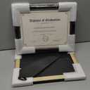 11x14 Diploma Frame with Black over Gold Mat, 14x17 Certificate Frame, Real Wood with Gold Trim, Black Frame with Arcylic, Pack of 2