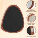 ZHUNFA Wooden Framed Vanity Mirror, 1728 Inch Wall Mirror for Bathroom | Decorative Wall Mirrors with Hanging Design, Modern Home Decor, Walnut