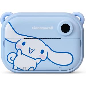 Cinnamoroll Instant Print Kids Digital Camera & Video Camcorder with Selfie Camera by Kidamento, Scavenger Hunt Momento Book, 32GB Memory Card - Model P Cinnamoroll