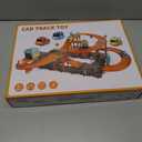 Puzzle Racer Kids Car Track Set, 4-Tier Race Tracks for Kids Ages 3-5 with 3 Cars, Traffic Parts, Trucks for Toddlers 2-4 Years, Floor Puzzle Tracks Car Gift for Boys Girls 3 4 5 Year Old