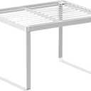 Kitchen Cabinet Storage Shelf Stackable Wire Spice Rack Organizer Heavy Duty Space Saver for Bathroom Bedroom Closet Laundry Room Office Countertop - White, Pack 1 (11.41'' X 9.44'' X 8.07'')