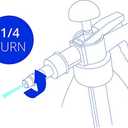 Classic USA Misters 1.5 Liter Personal Water Mister Pump Spray Bottle (Blue)