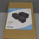 Sorbus Set of 3 Black Woven Storage Baskets with Lids  Mesh Hand-Woven Bins for Closet, Shelf, and Linen Organization  Variety Pack