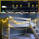 QUHUATU Star String Lights 360 LED 132FT,8 Modes Plug in Star Fairy Lights with Timer & Memory, Indoor Outdoor Star Christmas Lights for Birthday Party Bedroom Wedding Home Classroom Decor Warm White