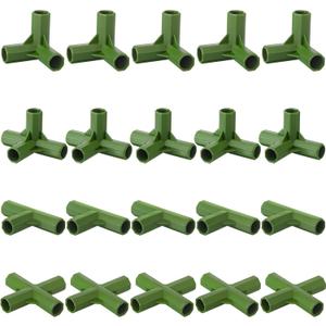 Nuanchu 40 Pcs Fitting 10mm Greenhouse Connectors Greenhouse Frame Parts Replacement Frame Connectors Pipe Fitting Accessories for Flower Stands Plant Stakes Fencing Tent Connection Gardening