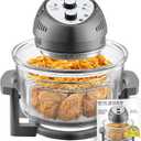 Big Boss Air Fryer Oil Less Air Fryer Super Sized 16 Quart 1300W Large Air Fryer Oven, Infrared Convection Healthy Meal Electric Cooker Operation with Timer, Dishwasher Safe & 50+ Recipe Book-Graphite