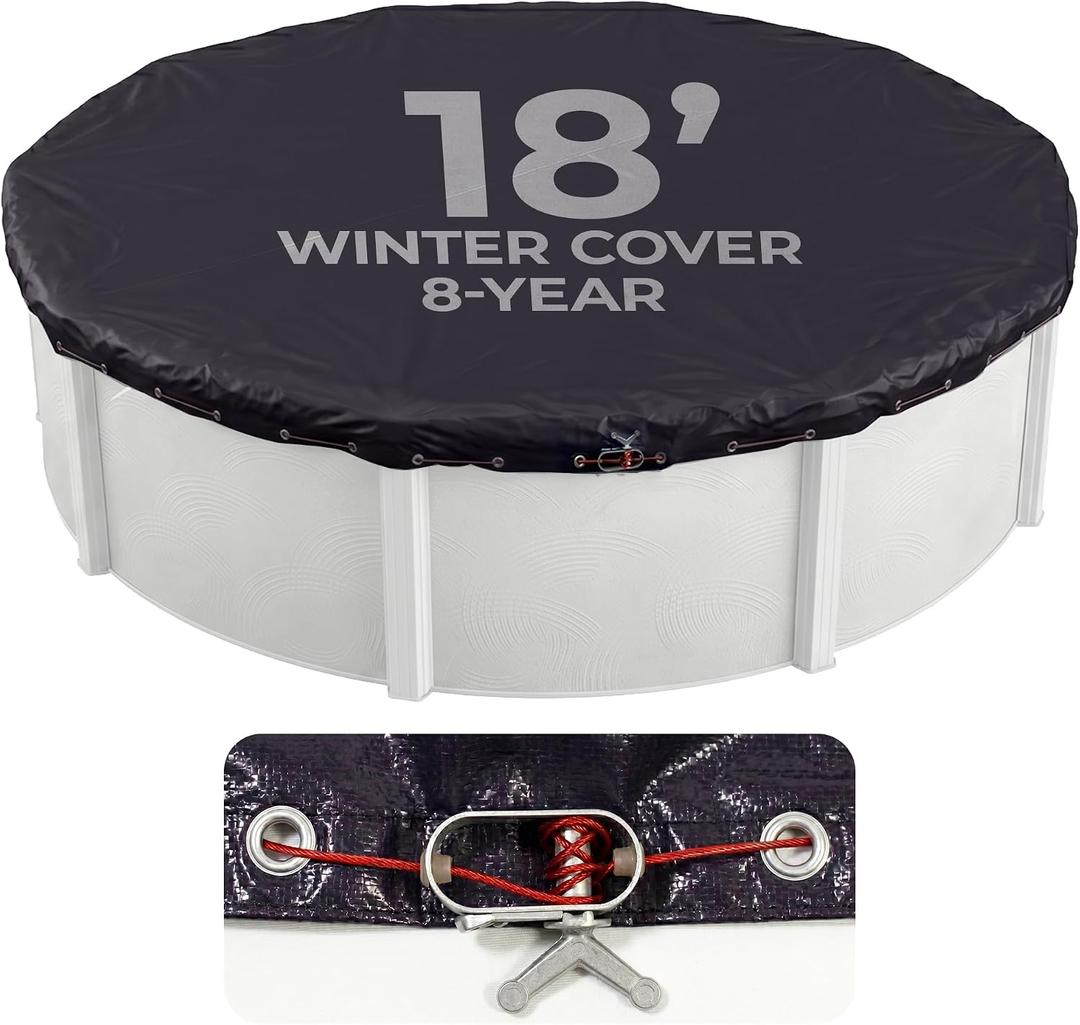 Blue Wave Arctic Armor 18-ft Round Above Ground Pool Winter Cover, Navy