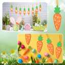Chiisong 24 Sets Easter Carrot Craft Kits DIY Easter Carrot Tissue Paper Craft Kits Make Your Own Religious Sunday School Hanging Ornaments for Project Party Decoration