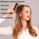 Fsmiling Wide Tooth Comb Large Detangling Comb Cellulose Detangler Comb for Women Thick Curly Wavy Wet Dry Hair 2 Pack,Tortoise shell