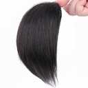 Black Invisible Human Toppers For Women Seamless Clip In Extension Piece Short Fake Fringe Hair Lining of Hair Top Hairpieces Wigs and Accessories