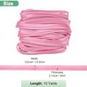 M METERXITY Piping Cord Trim, 10 Yards Polyester 1/2 Inch Satin Piping Bias Tape with Welting Cord for Sewing/Upholstery Trim/Slipcovers/DIY Decor, Lip Tape [Pink]