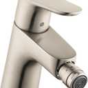 hansgrohe Focus Single-Hole Bidet Faucet with Lever Handle in Brushed Nickel, 1.5 GPM, 31920821