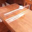 28x78 Inch Transparent Protector Mat for Table Clear PVC Table Protector Desk Top Cover Protector Mat Clear Table Pad Vinyl Table Mat Waterpfoof Plastic Desk Protector for Dining Table Coffee Table