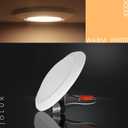 Jolux 7.5inch LED Disk Lights Surface Flush Mount Ceiling Disk Light, 4/5/6 inch Recessed Can Lights,15W=100W,3000K Warm White, Dimmable,Easyinstall with Extension Spring Hook for Free-Length,6Pack