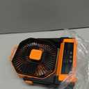 KopBeau Portable Camping Fan with Lights, 20000mAh Rechargeable Battery Operated Fan, Battery Powered Outdoor Beach Tent with 3 Speeds & Hook, Personal USB Table for Camping Accessories Orange, Medium